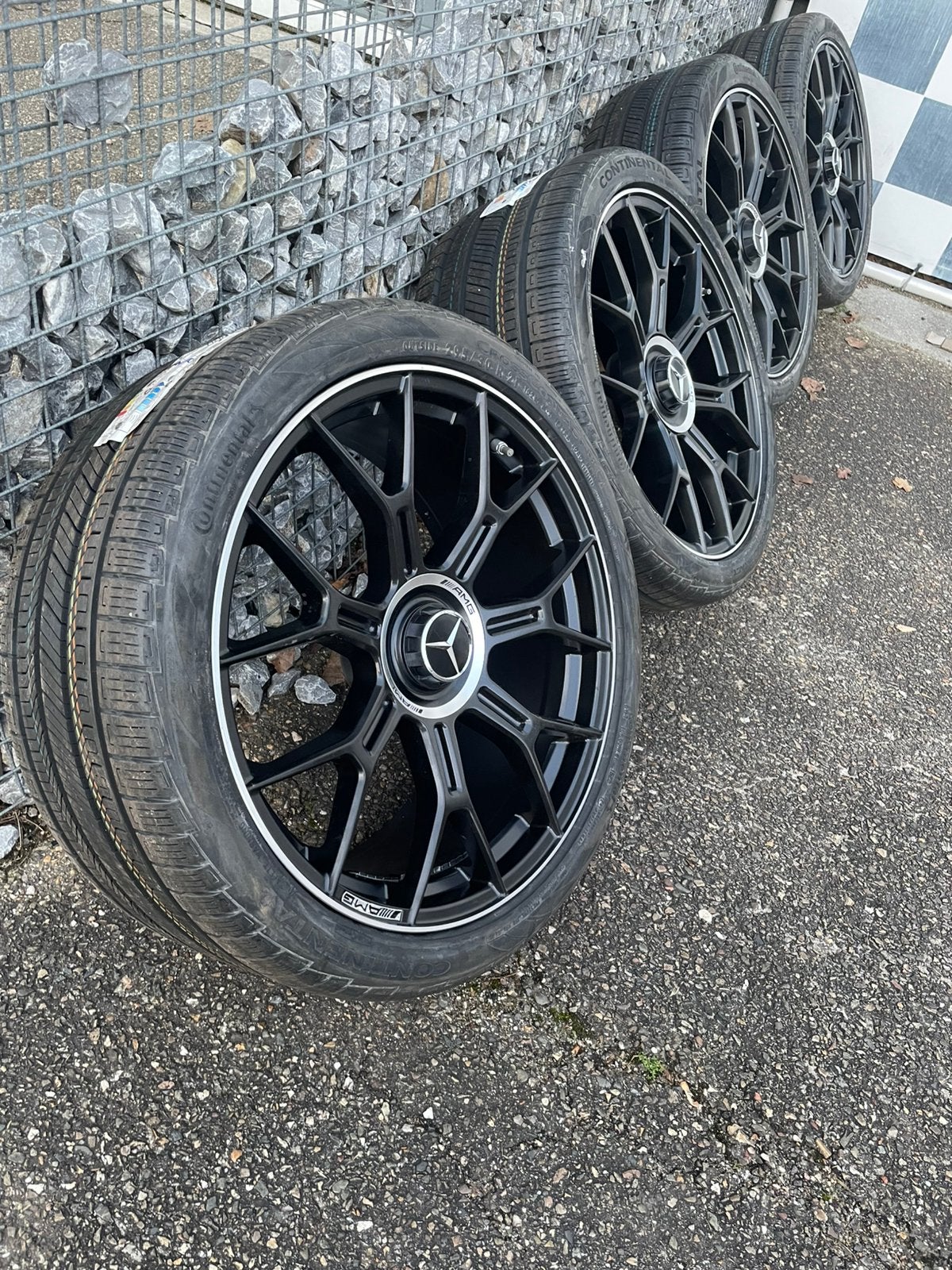 21” Mercedes AMG GLC velgen E- klasse W214 E53 + continental, Auto-onderdelen, Banden en Velgen, Banden en Velgen, Nieuw, Zomerbanden