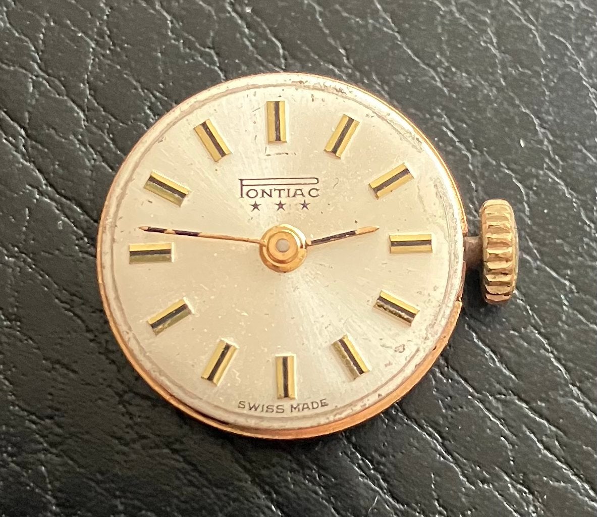 Pontiac uurwerkje voor dames horloge diameter 15 mm, Ophalen of Verzenden, Staal, Overige merken