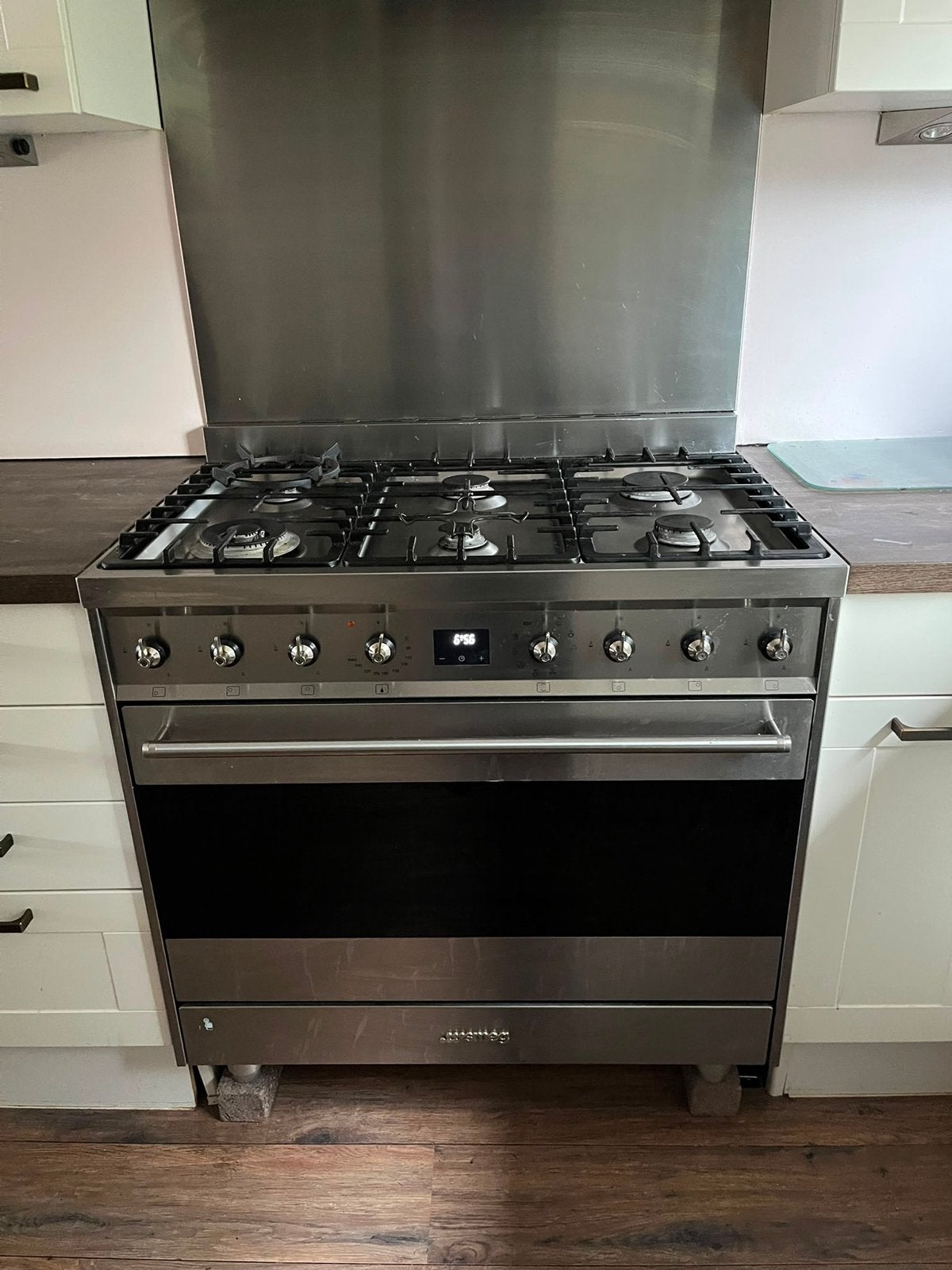 Smeg gasfornuis met oven - RVS, Witgoed en Apparatuur, Fornuizen, Ophalen, Gebruikt, Hete lucht, 60 cm of meer