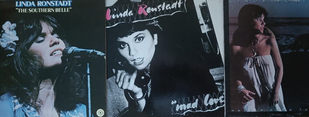 3 LP LINDA RONSTADT HASTEN DOWN THE WIND SOUTHERN B MAD LOVE, LP, Verzenden, Zo goed als nieuw, 12 inch