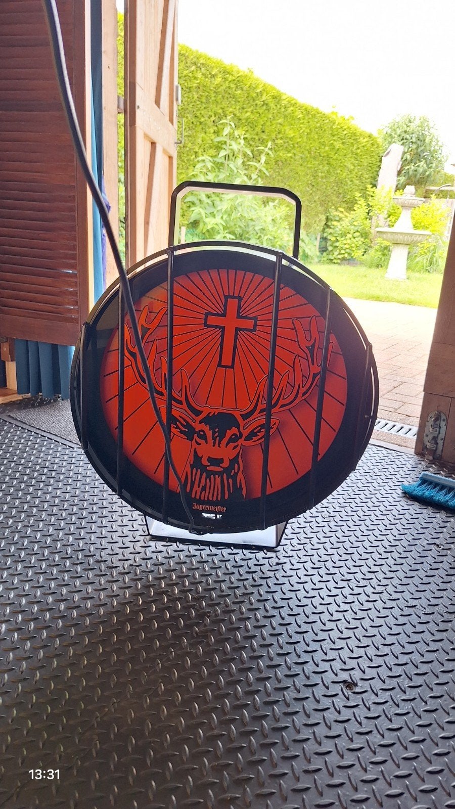Supergave lichtreclame van jagermeister, Ophalen of Verzenden, Zo goed als nieuw, Lichtbak of (neon) lamp