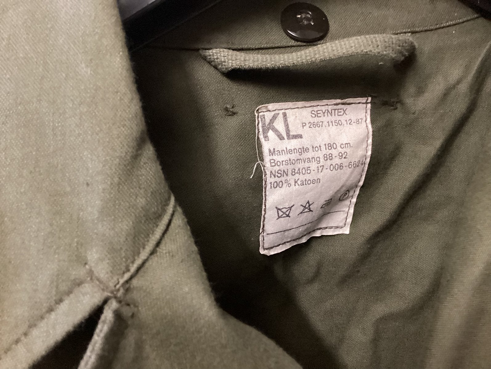 Orgineel Nederlands Leger Jack - Maat XL (180 cm), Ophalen, Landmacht, Nederland, Kleding of Schoenen