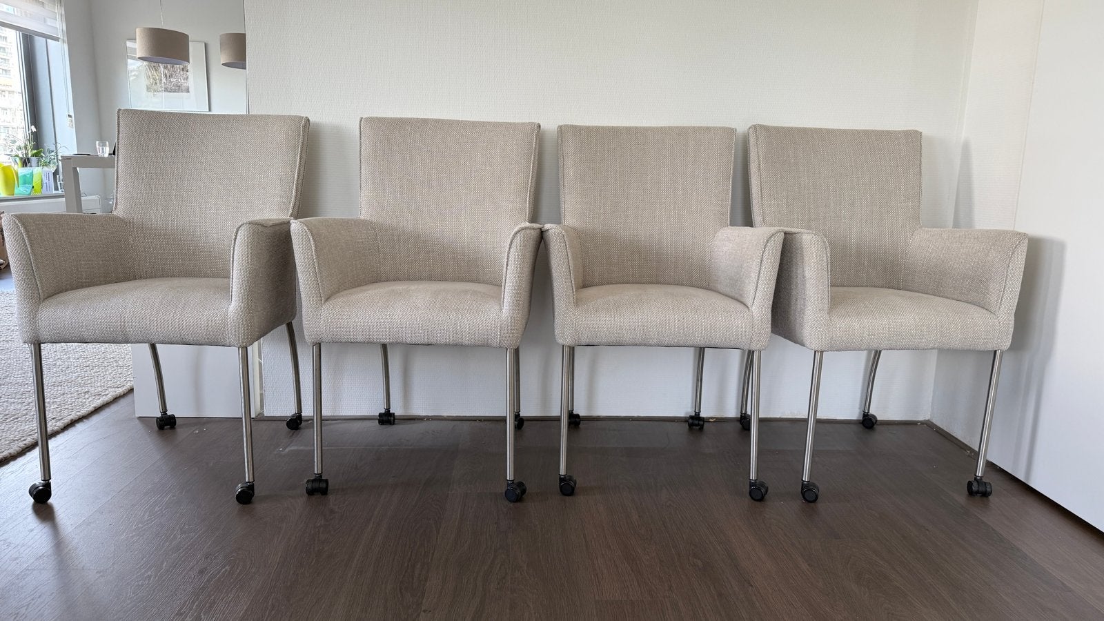 4x eetkamerstoel Myro in Silent 01natural - samen €350