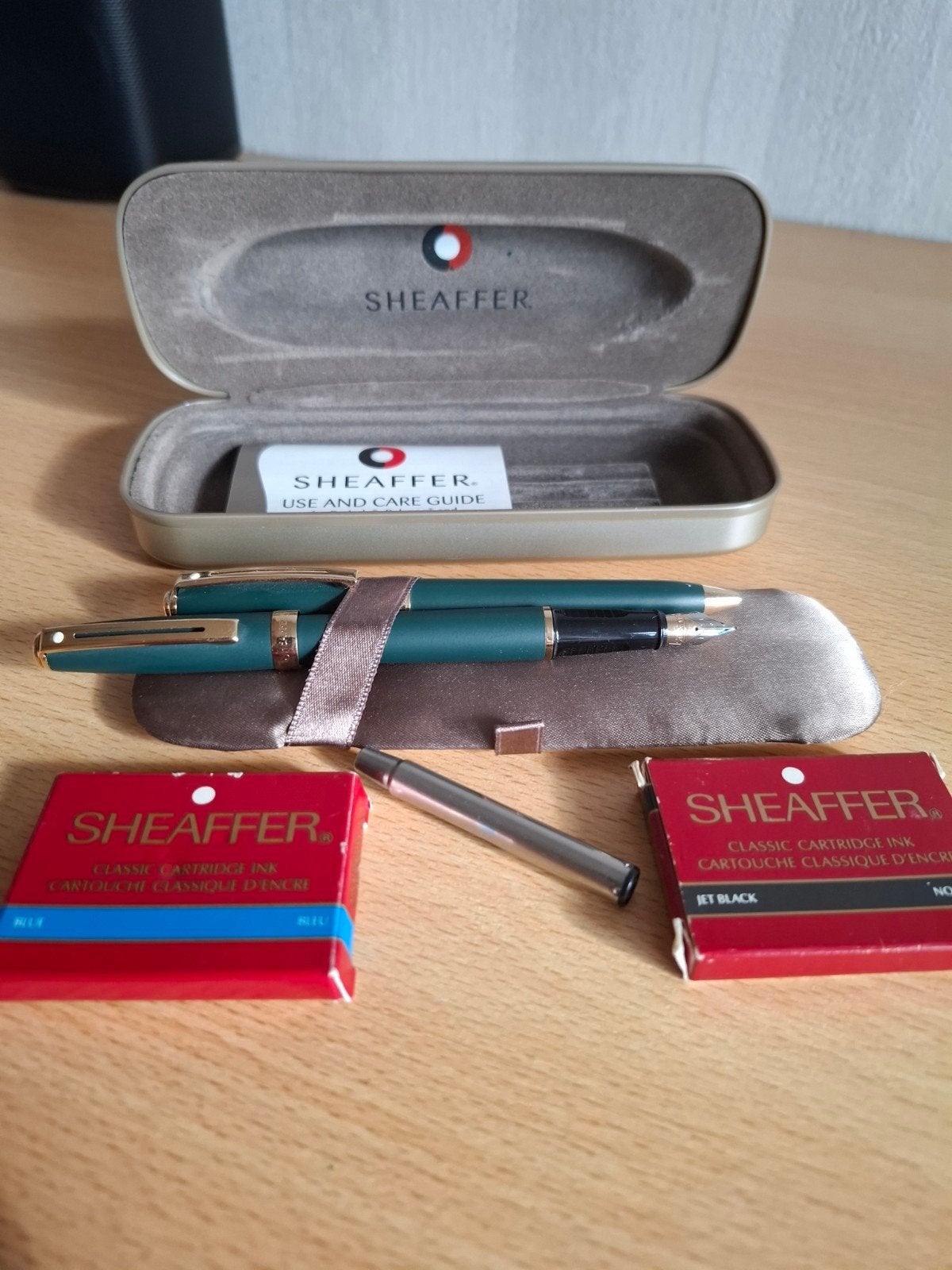 Sheaffer Prelude vulpen en balpen 347 Matte Green GT NIEUW, Nieuw, Ophalen of Verzenden, Met doosje, Pennenset