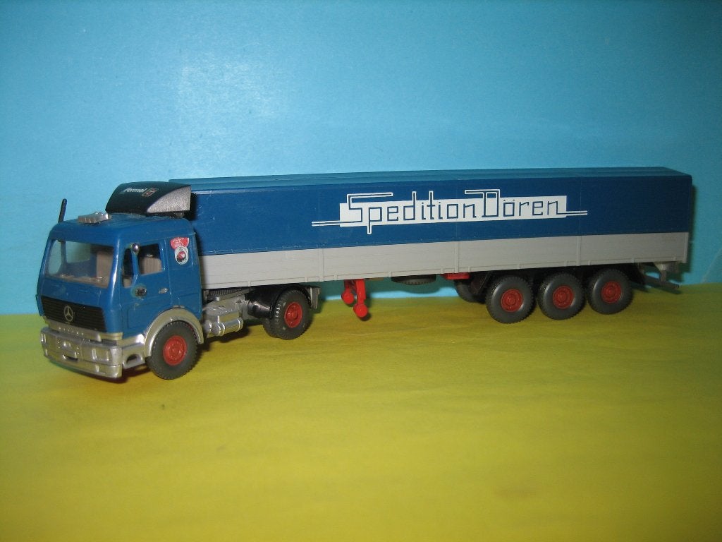 Wiking  Doren  MERCEDES met oplegger, Ophalen of Verzenden, Zo goed als nieuw, Bus of Vrachtwagen, Wiking