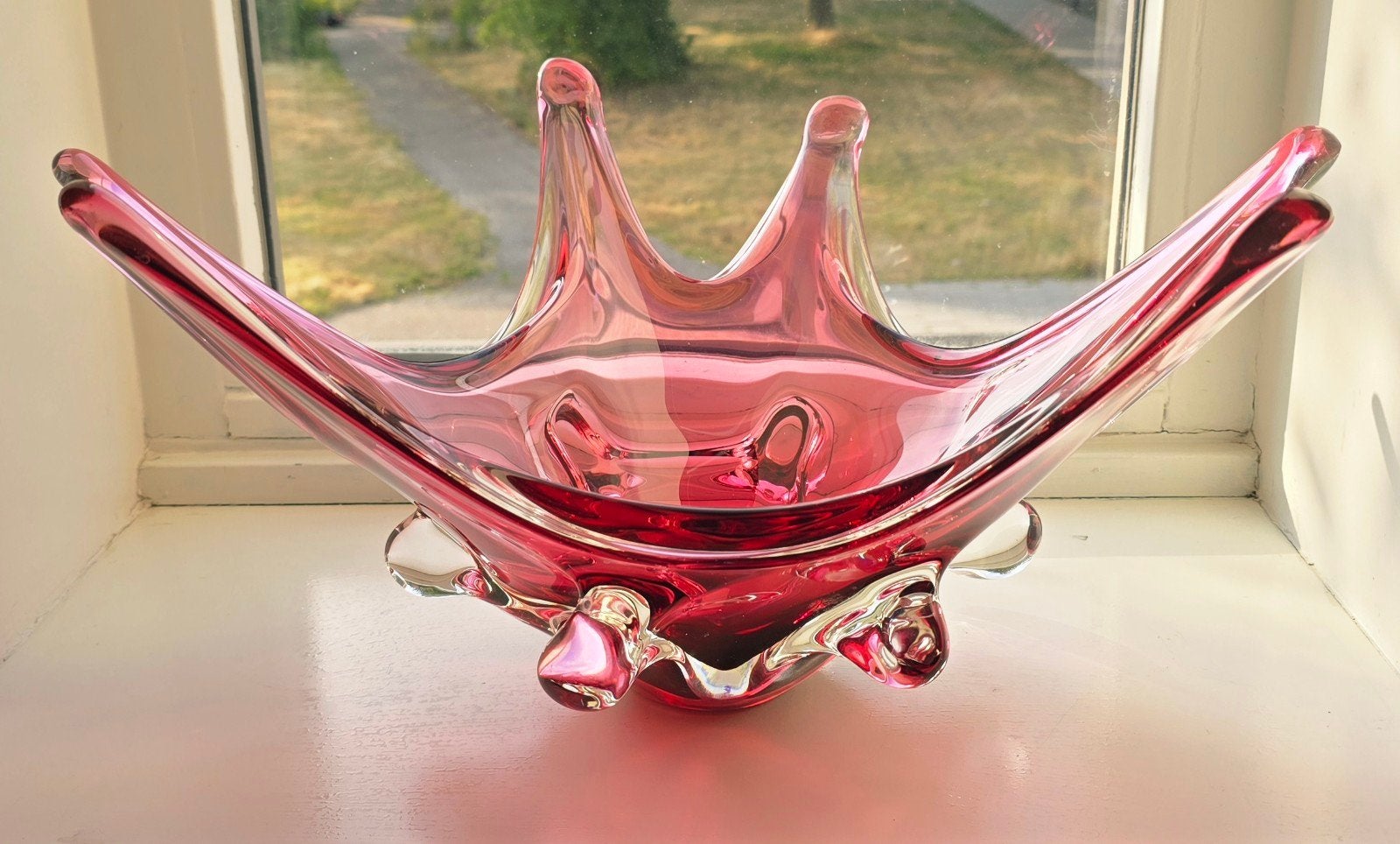 XXL Murano Sommerso Splash Bowl – Jaren 60 – 45 cm – 5,5 kg, Ophalen of Verzenden