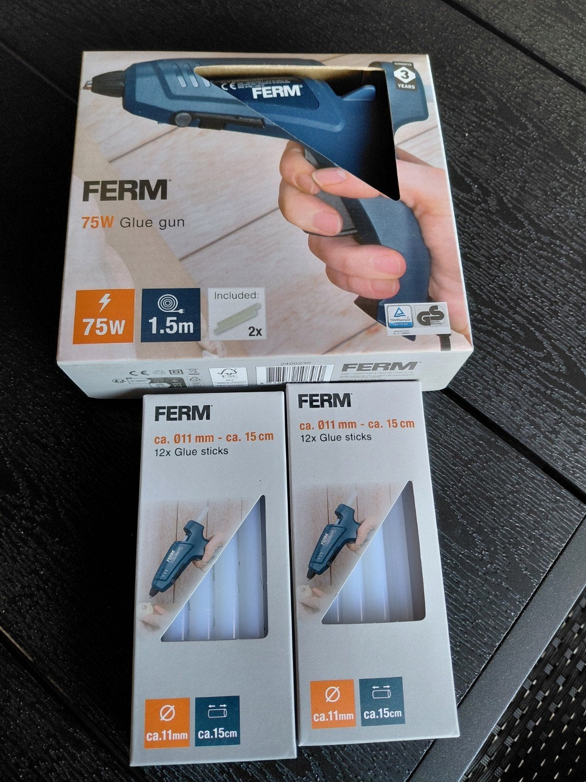 FERM LIJMPISTOOL MET LIJMSTICKS NIEUW, Ophalen, Nieuw
