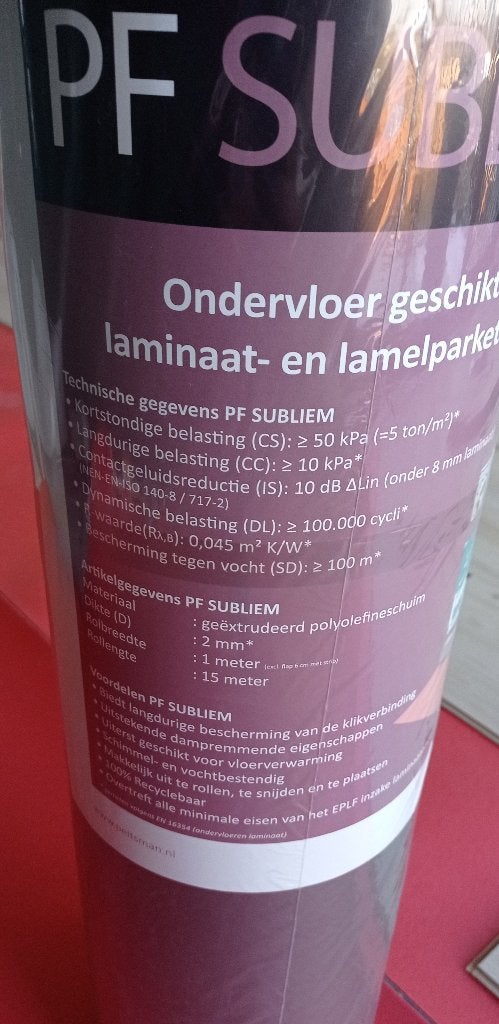 Subliem ondervloer, Ophalen, 75 m² of meer, Overige typen, Nieuw