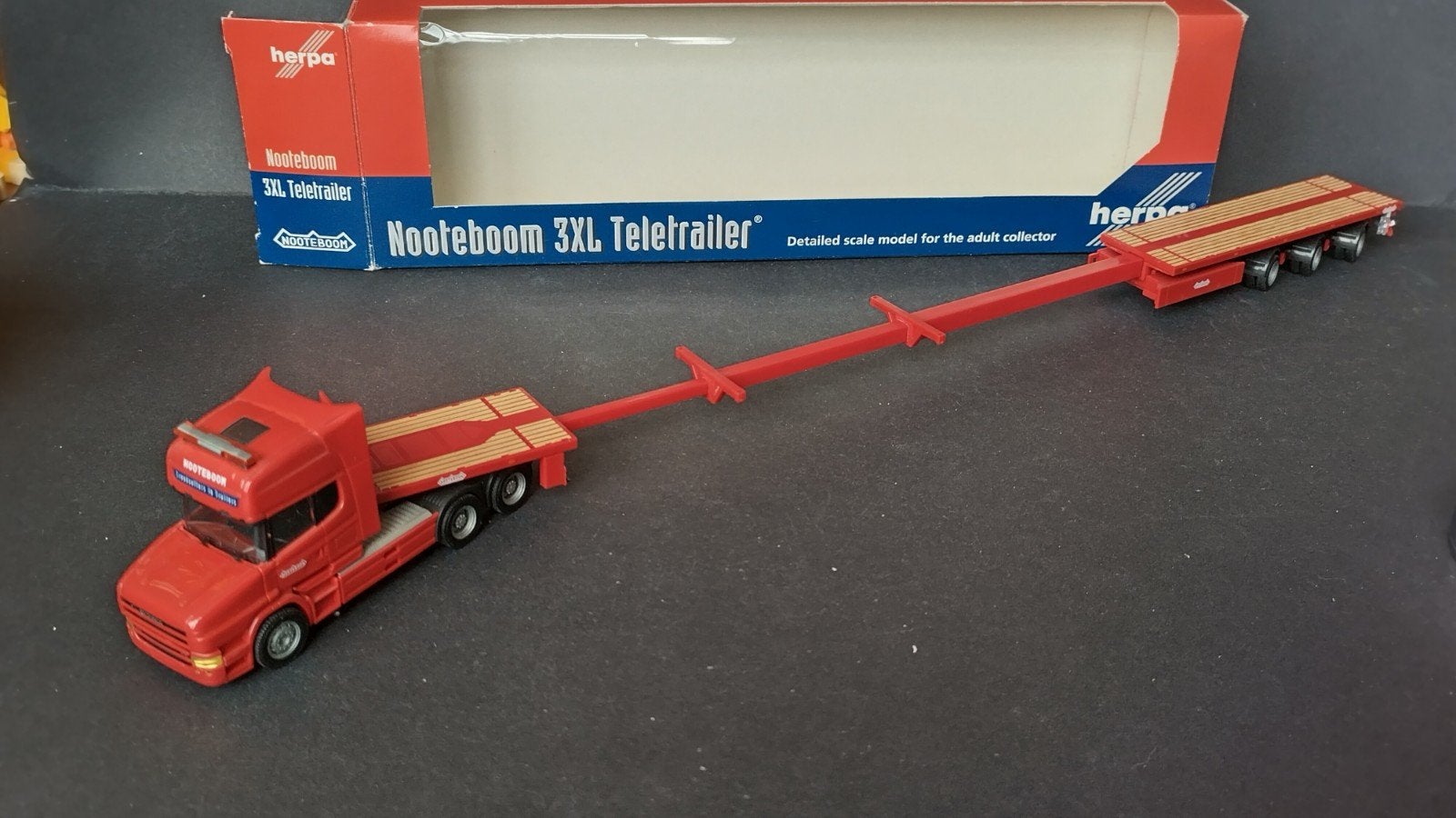 Scania Torpedo 3x XL Tele trailer Nooteboom 1:87 Herpa Pol, Verzenden, ., Nieuw, Herpa