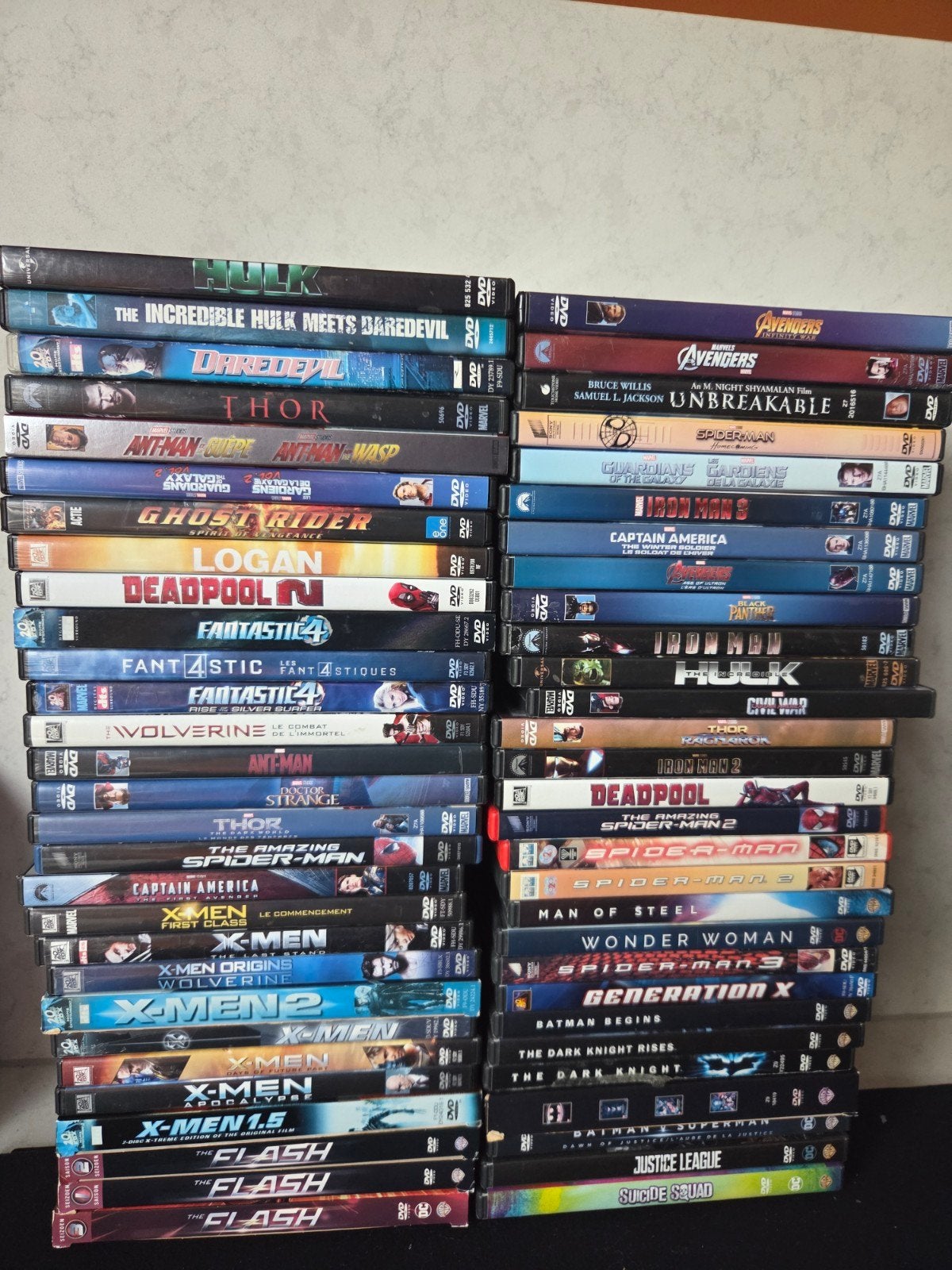 58x dvd's - Veel Marvel + DC, Ophalen of Verzenden, Zo goed als nieuw