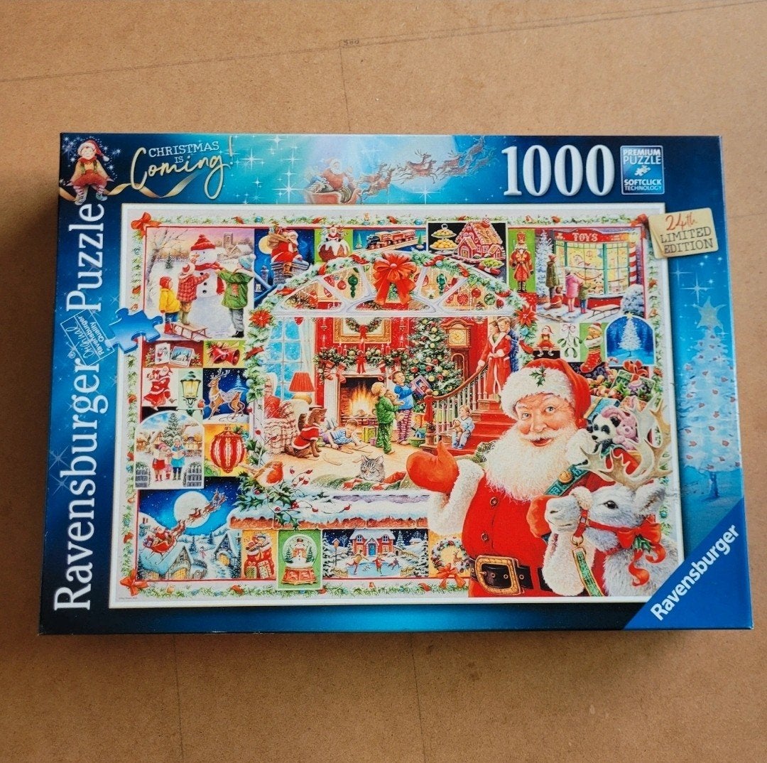 Ravensburger kerstpuzzel 1000 stukjes, Ophalen of Verzenden, 500 t/m 1500 stukjes, Zo goed als nieuw