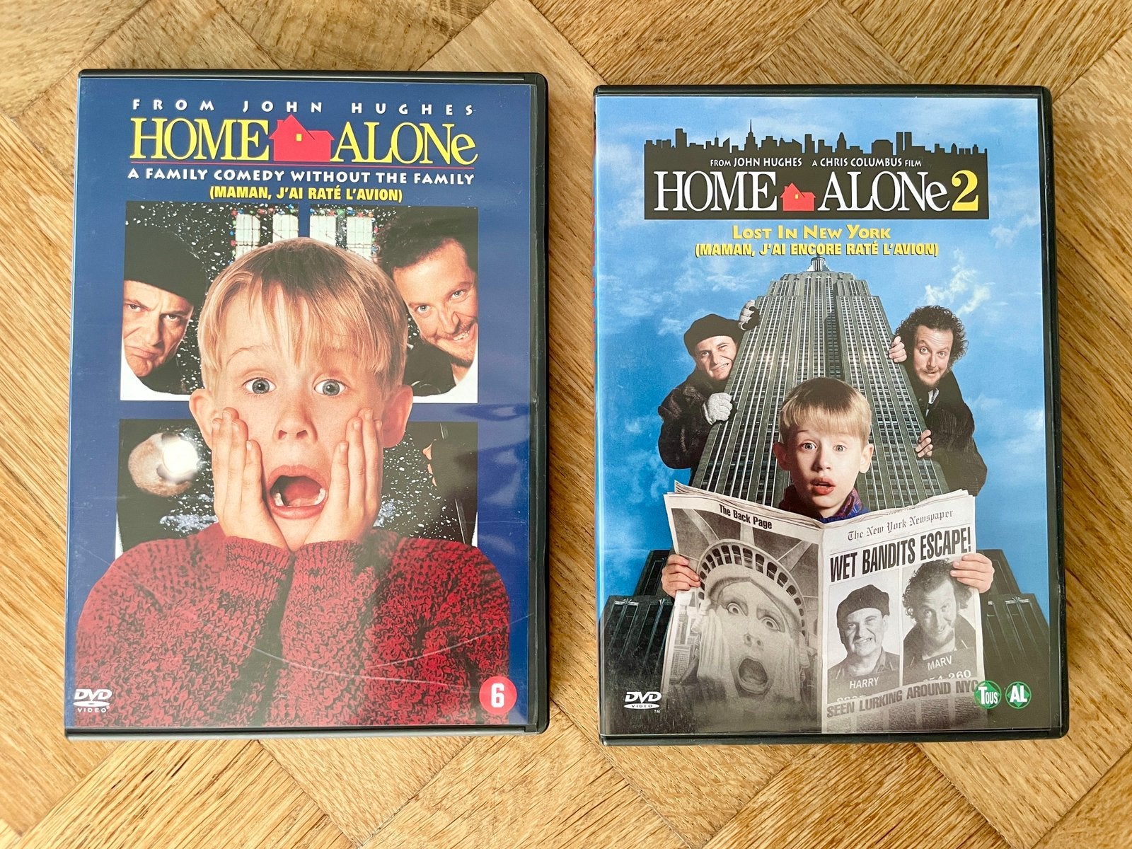 Home Alone 1 + 2 op DVD (krasvrij, met NL), Engels, Nederlands, Ophalen of Verzenden, Zo goed als nieuw