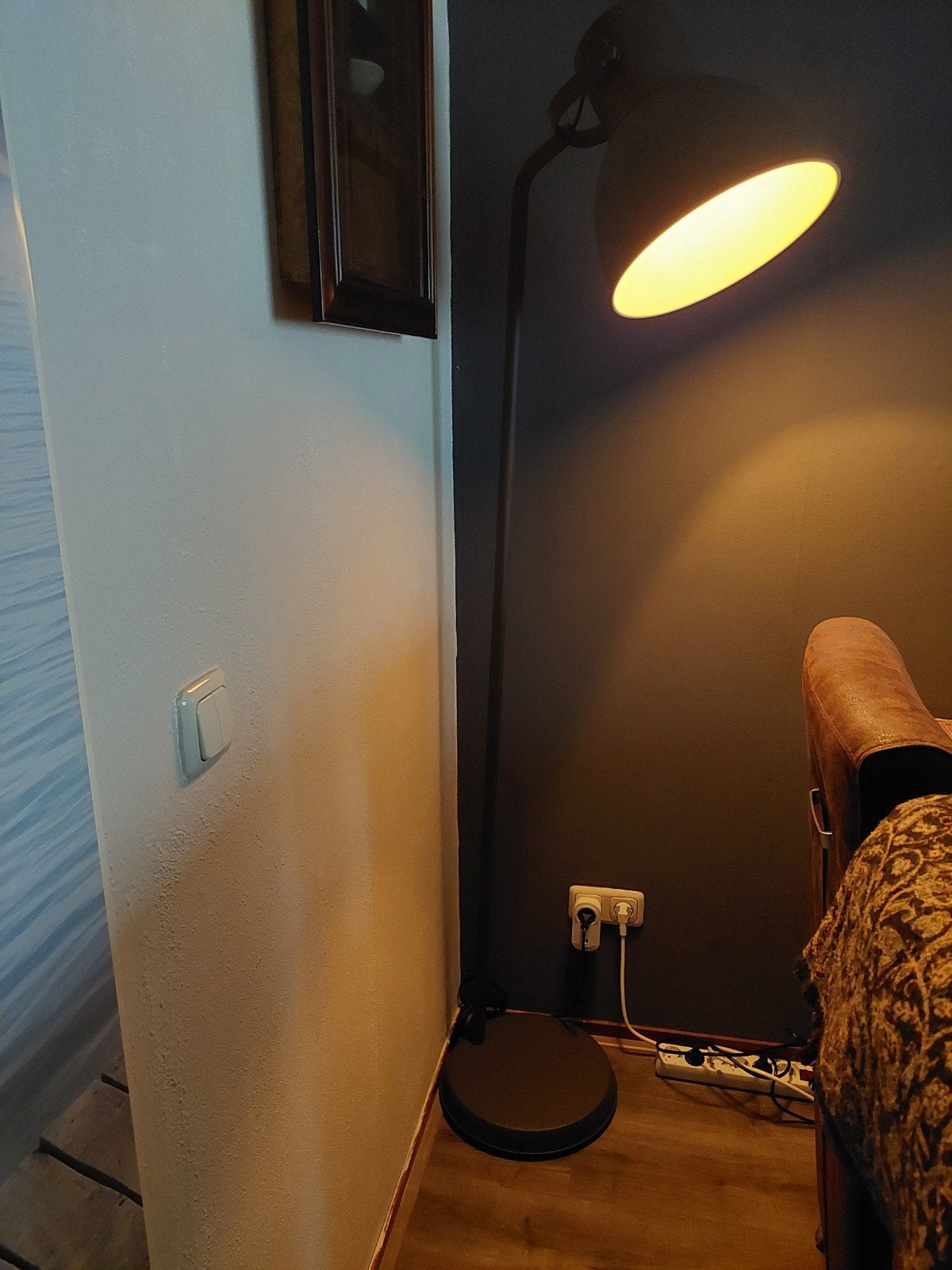 Mooie industriële vloerlamp, Huis en Inrichting, Lampen | Vloerlampen, Ophalen, Zo goed als nieuw, 150 tot 200 cm
