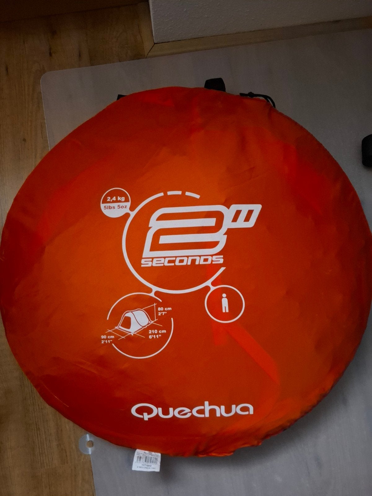 Quechua 2 Seconds tent - 2.4 kg, 1 persoon, Verzenden, Gebruikt, Tot en met 2