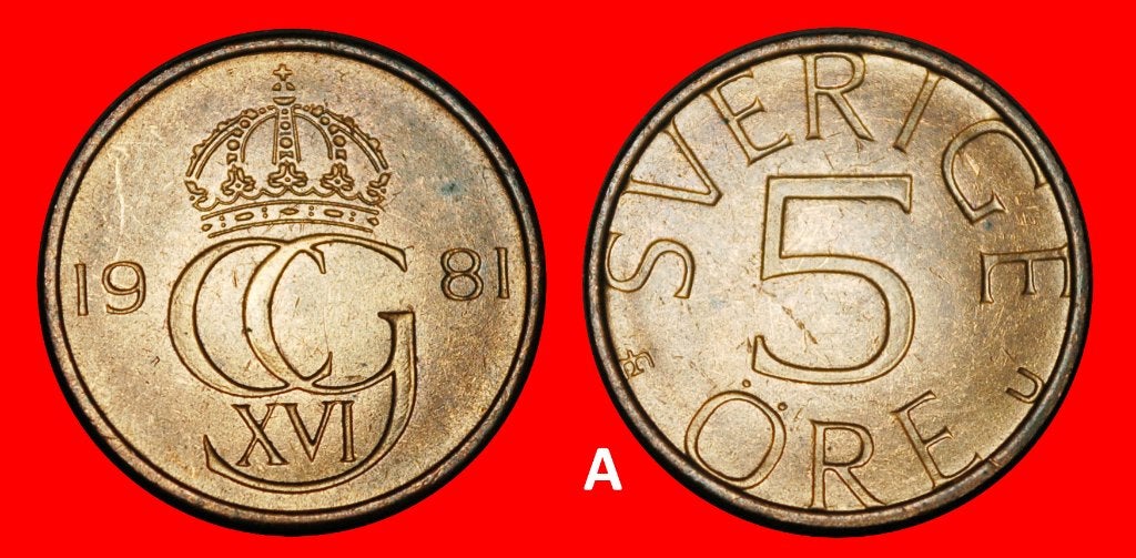 Ⰺ CROWN (1976-1984): SWEDEN 5 ORE 1981! DISCOVERY COIN! UNC, Ophalen of Verzenden, Overige landen, Losse munt