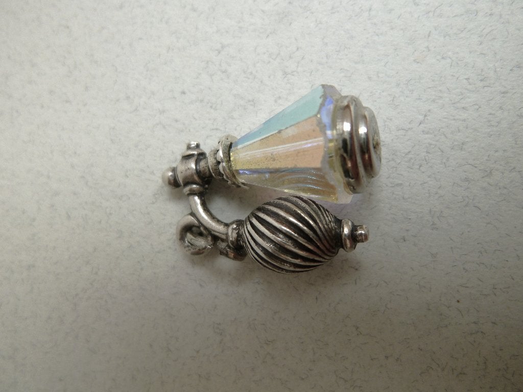 Bijzondere, oude 'Beau' bedel zilver  Parfumfles/Verstuiver, Verzenden, Zilver, Hanger