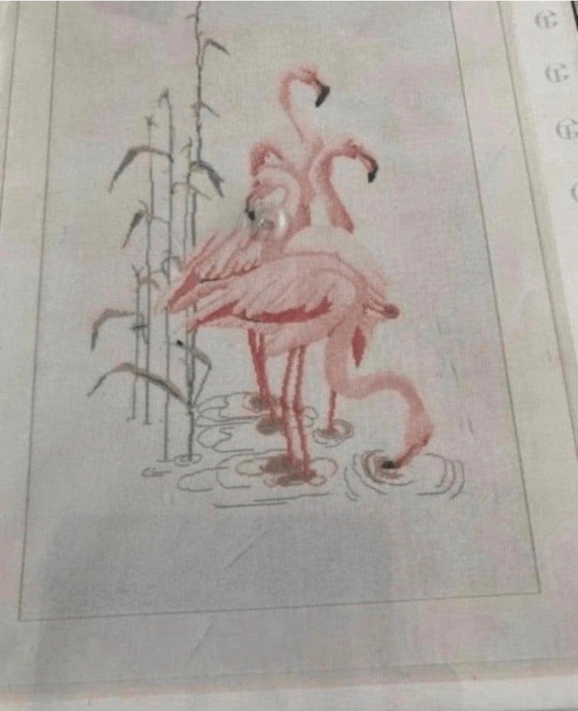BORDUURPAKKET THEA GOUVERNEUR FLAMINGO’s, Verzenden, Nieuw, Handborduren, Borduurpakket