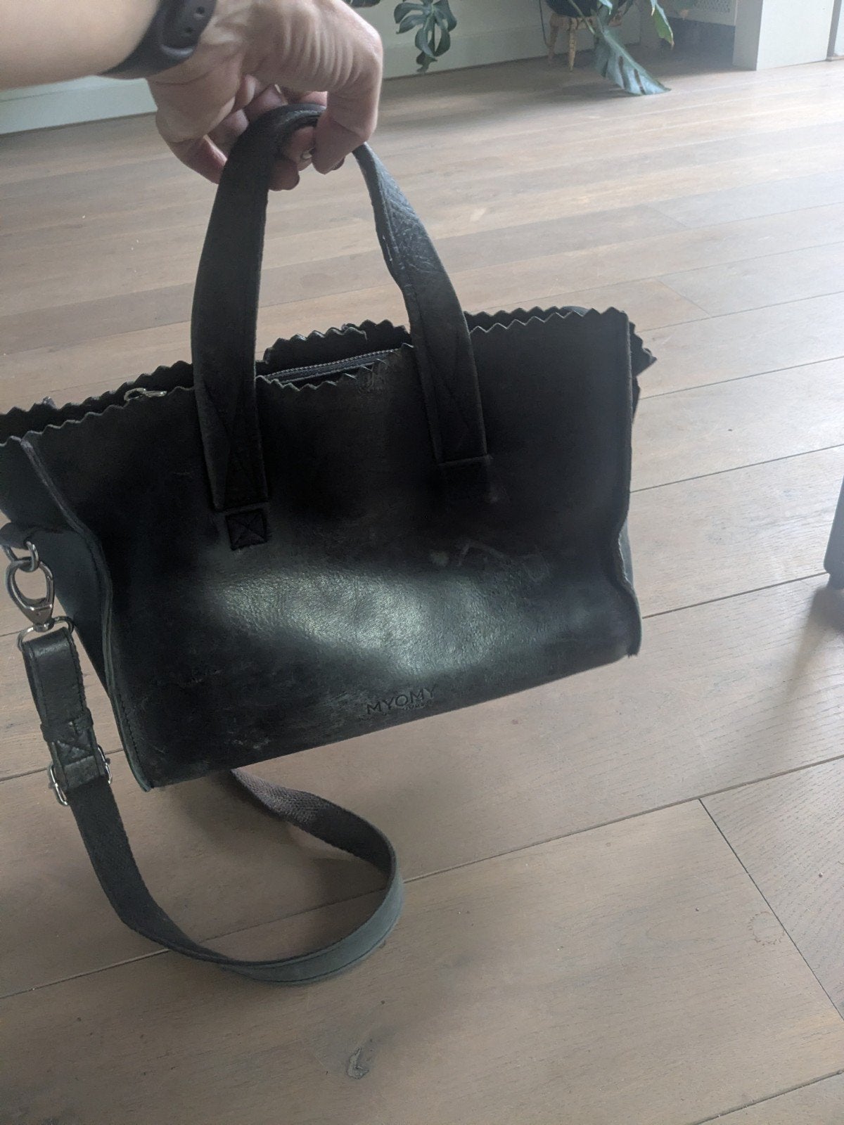 MYOMY Do Goods My Paper Bag Handtas Zwart Leer, Ophalen of Verzenden, Gebruikt, Zwart, Handtas