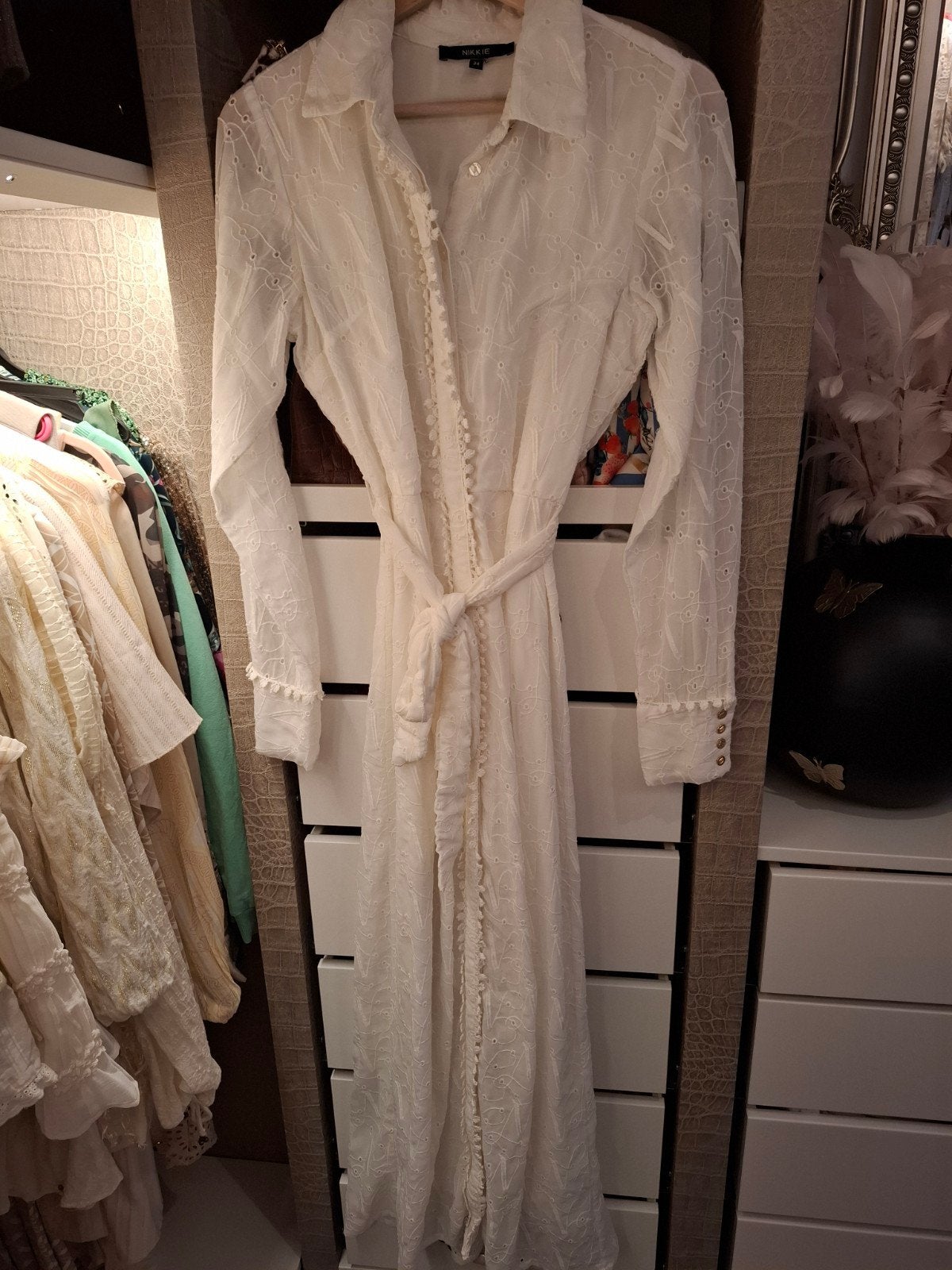 Nikkie maxi dress maat 34, Zwart, Nieuw, Ophalen of Verzenden, Maat 34 (XS) of kleiner
