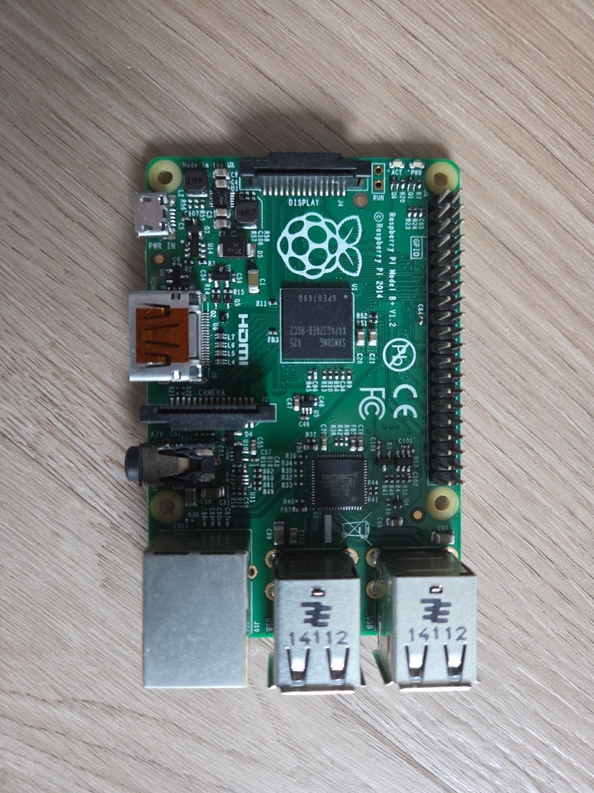 Raspberry Pi Model B V1.2 met behuizing en voeding, Minder dan 4 GB, Broadcom BCM2835, Minder dan 2 Ghz, Ophalen of Verzenden