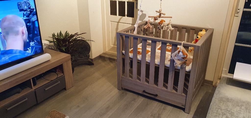 TWF Box Met Lade Jasper Grijs, Kinderen en Baby's, Boxen, Ophalen, Gebruikt, Vierkant, In hoogte verstelbaar