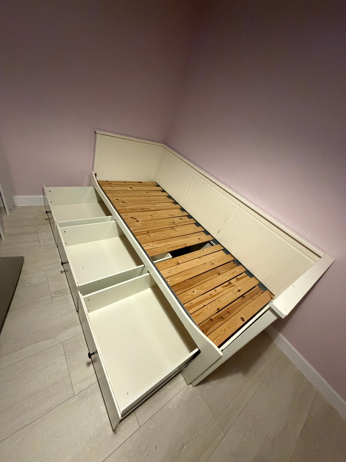 Ikea hemnes bed met  lade, Ophalen of Verzenden, Gebruikt, 180 cm of meer, 85 tot 100 cm