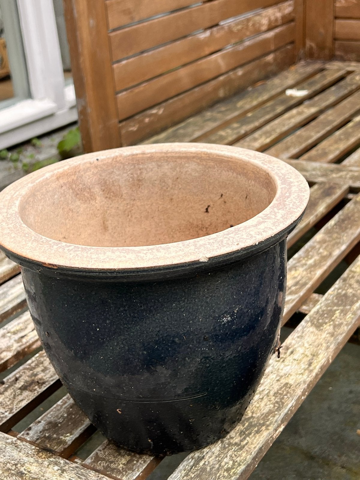 Mooie terracotta pot, 23 cm diameter, 20 cm hoog, Ophalen, Steen, Gebruikt, Minder dan 30 cm