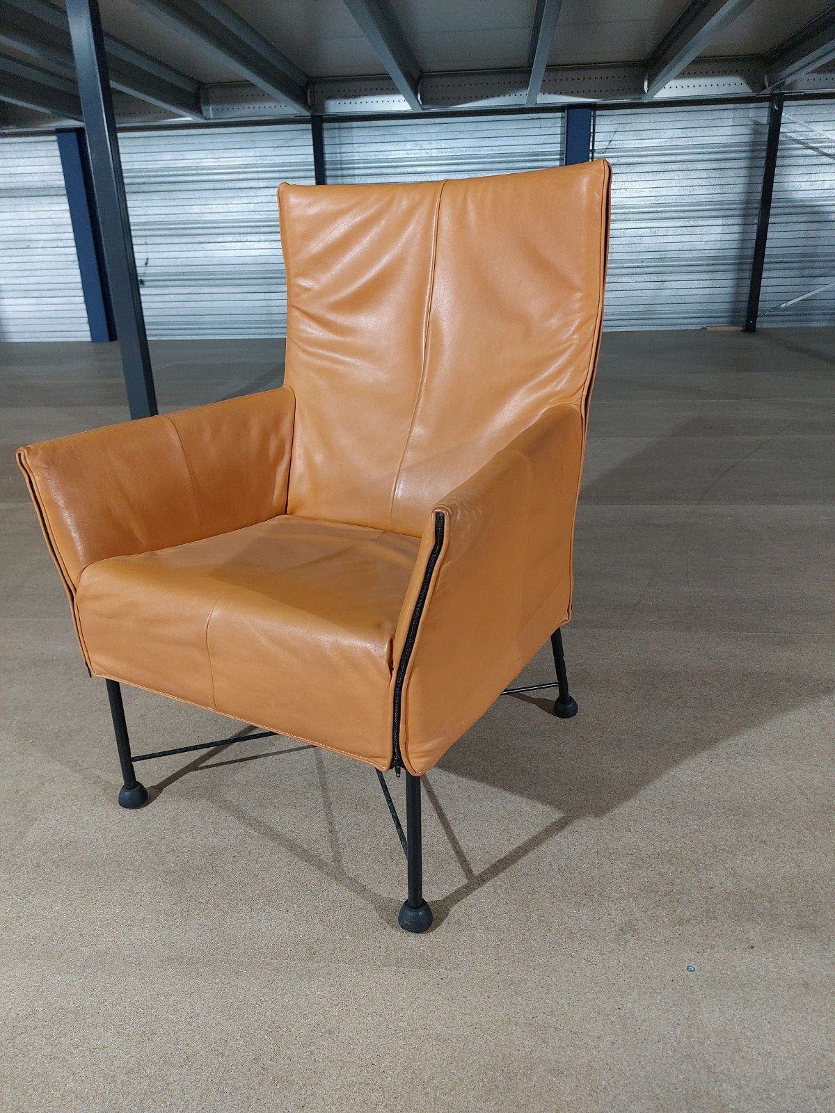Montis Charly fauteuil  leer 1 x, Huis en Inrichting, Gebruikt, Bruin, Design, Modern, Ophalen of Verzenden