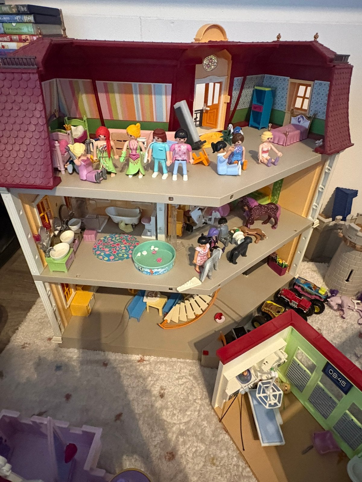 Grote overcomplete set playmobil, Kinderen en Baby's, Speelgoed | Poppenhuizen, Ophalen, Zo goed als nieuw, Poppenhuis