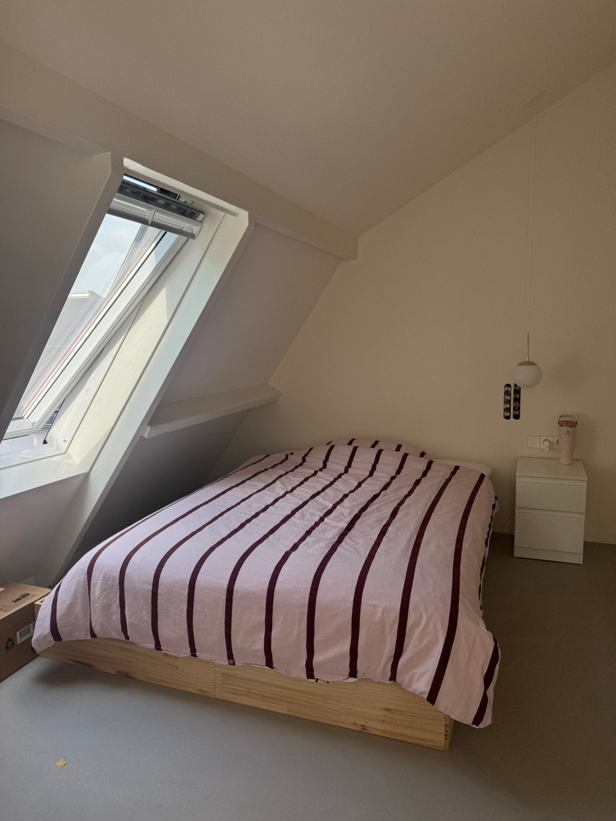Houten bedframe vidaxl 200x160cm, Ophalen, 160 cm, Hout, Nieuw