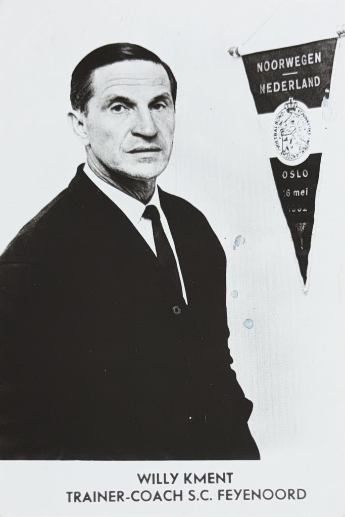 Spelerskaart Willy Kment - Feyenoord Rotterdam, Verzamelen, Ophalen of Verzenden, Zo goed als nieuw, Feyenoord, Spelerskaart