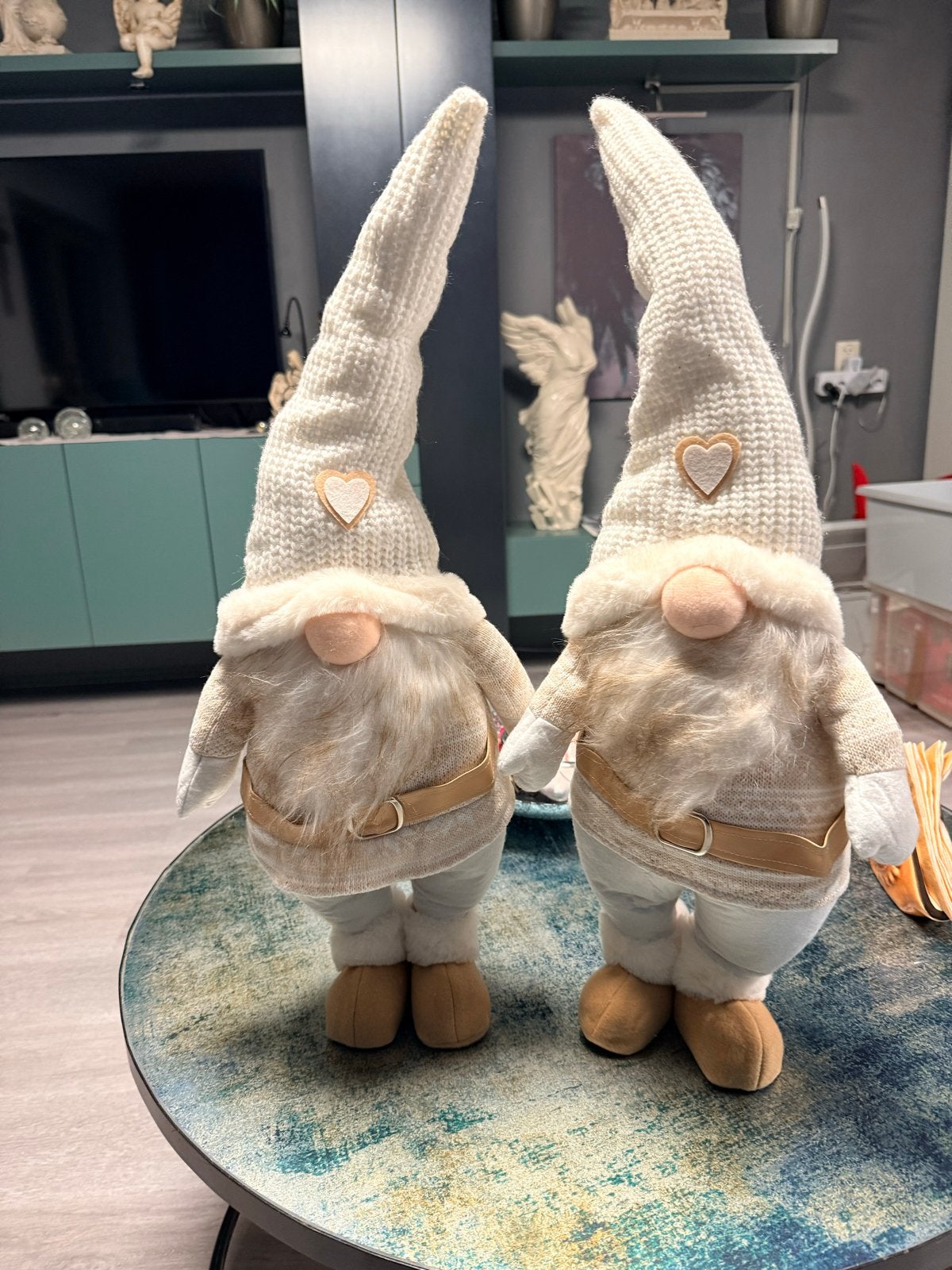 Set van 2 decoratieve kabouters, Ophalen, Beige, Overige stijlen, Zo goed als nieuw