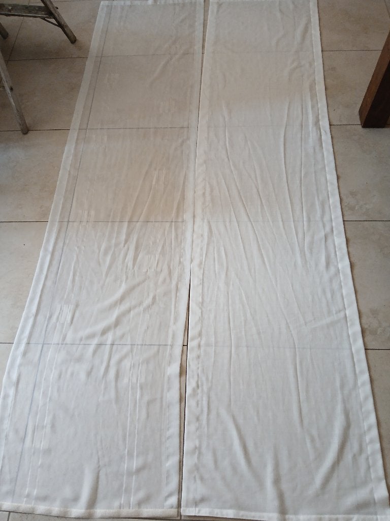 Gordijnpanelen, Huis en Inrichting, Ophalen, 148 cm, Wit, 59 cm