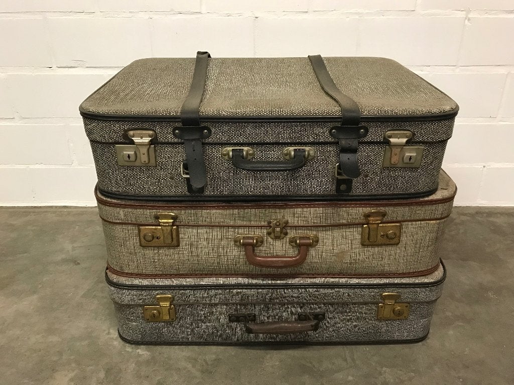 3 Grote oude koffers, Antiek en Kunst, Curiosa en Brocante, Ophalen