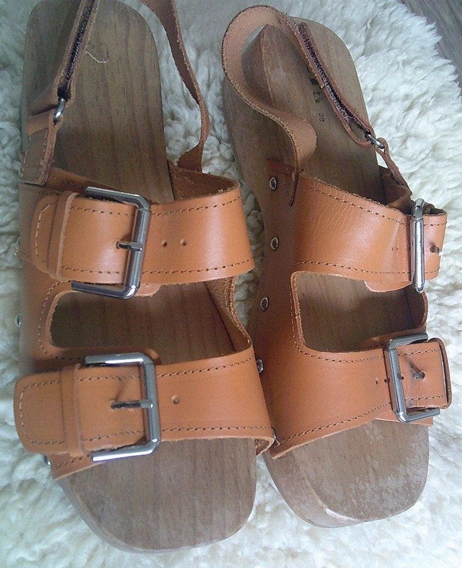 ZARA ZGAN houten sandalen slingbacks maat 39, Overige kleuren, Verzenden, Zara, Sandalen of Muiltjes