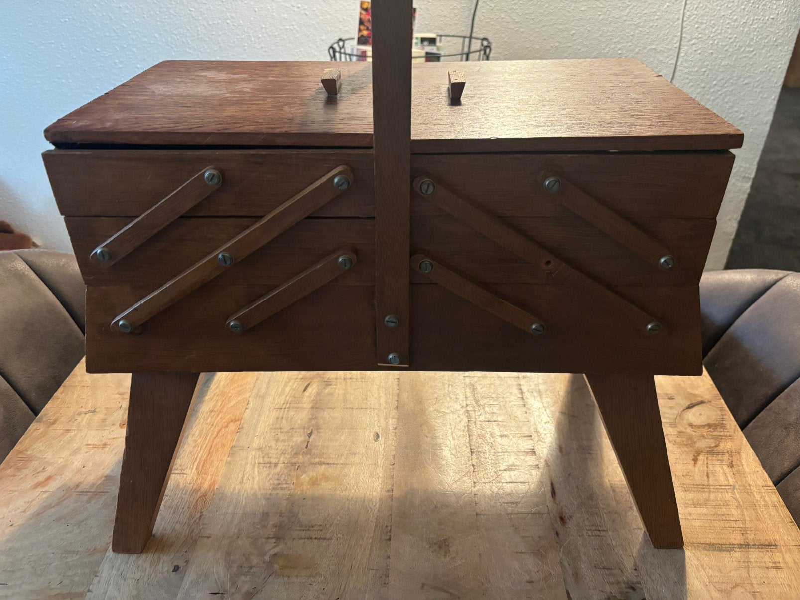 Vintage naaidoos met inhoud, Ophalen, Gebruikt, Overige typen