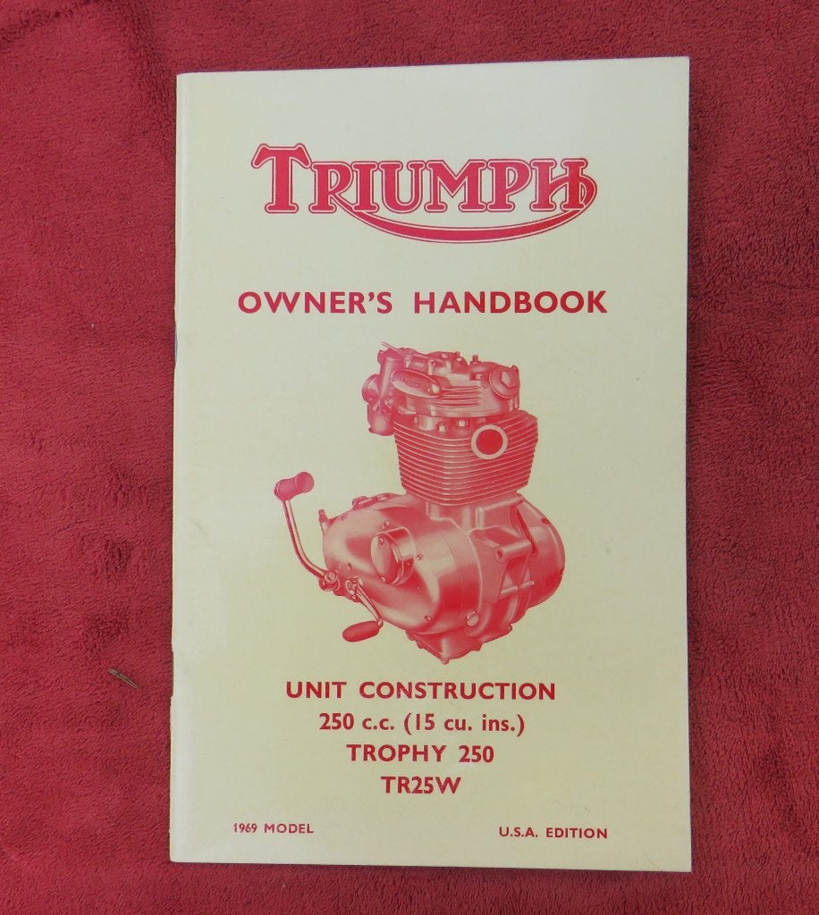 Triumph TR25W owners handbook, Motoren, Ophalen of Verzenden, Triumph