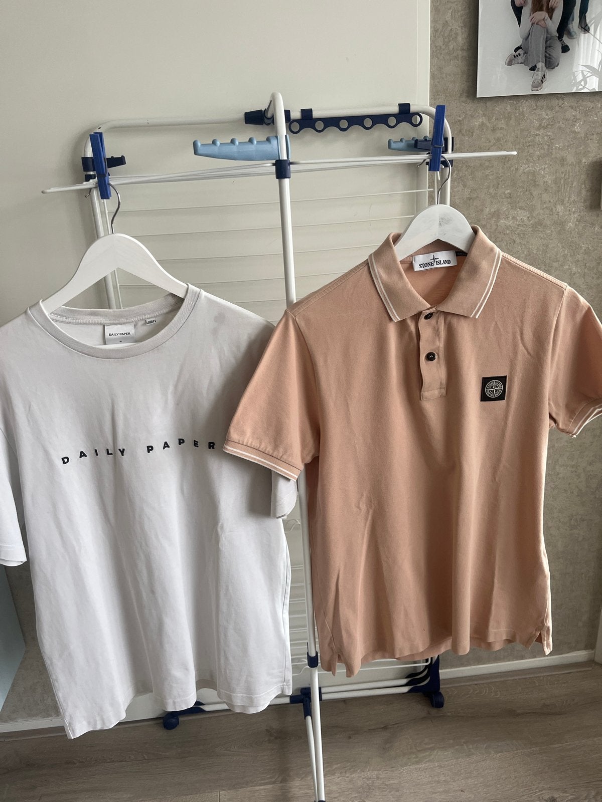 Daily Paper T-shirt & Stone Island Polo - Maat M, Ophalen of Verzenden, Gedragen, Maat 48/50 (M), Wit