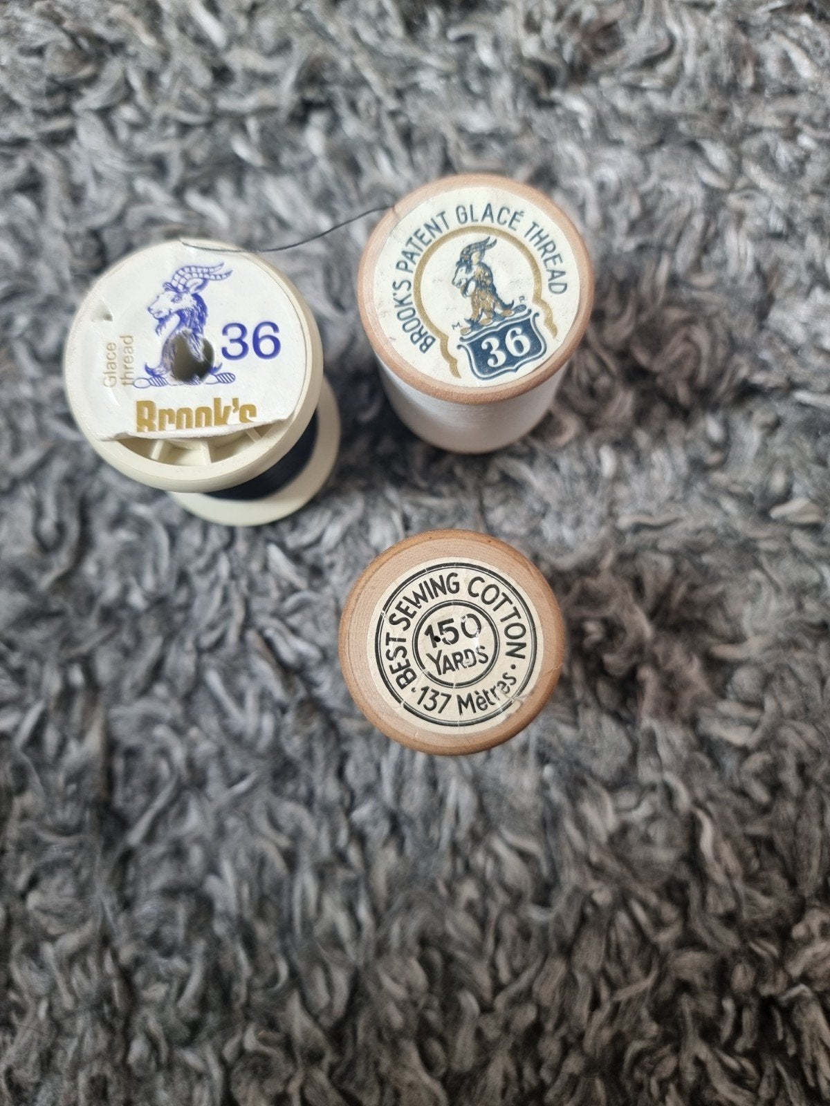 Vintage garenklosjes - J. Brook & Bros, Cannon, Brooks, Ophalen, Gebruikt, Garen of Naald(en)