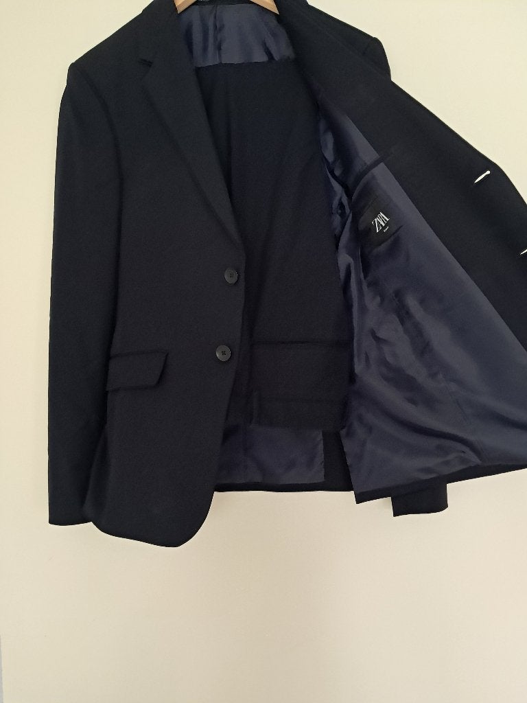 Kostuum, Zara, Blauw, Ophalen of Verzenden, Zo goed als nieuw