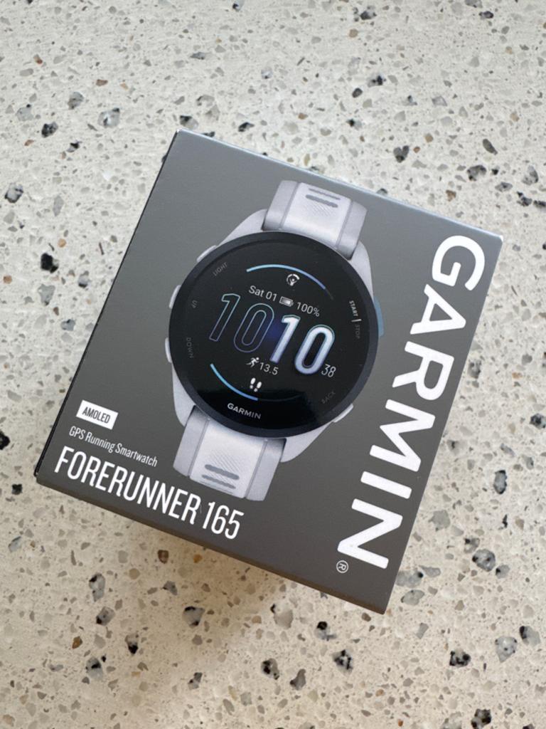 Garmin Forerunner 165 GPS Running Smartwatch AMOLED, Afstand, Verzenden, Wit, Nieuw