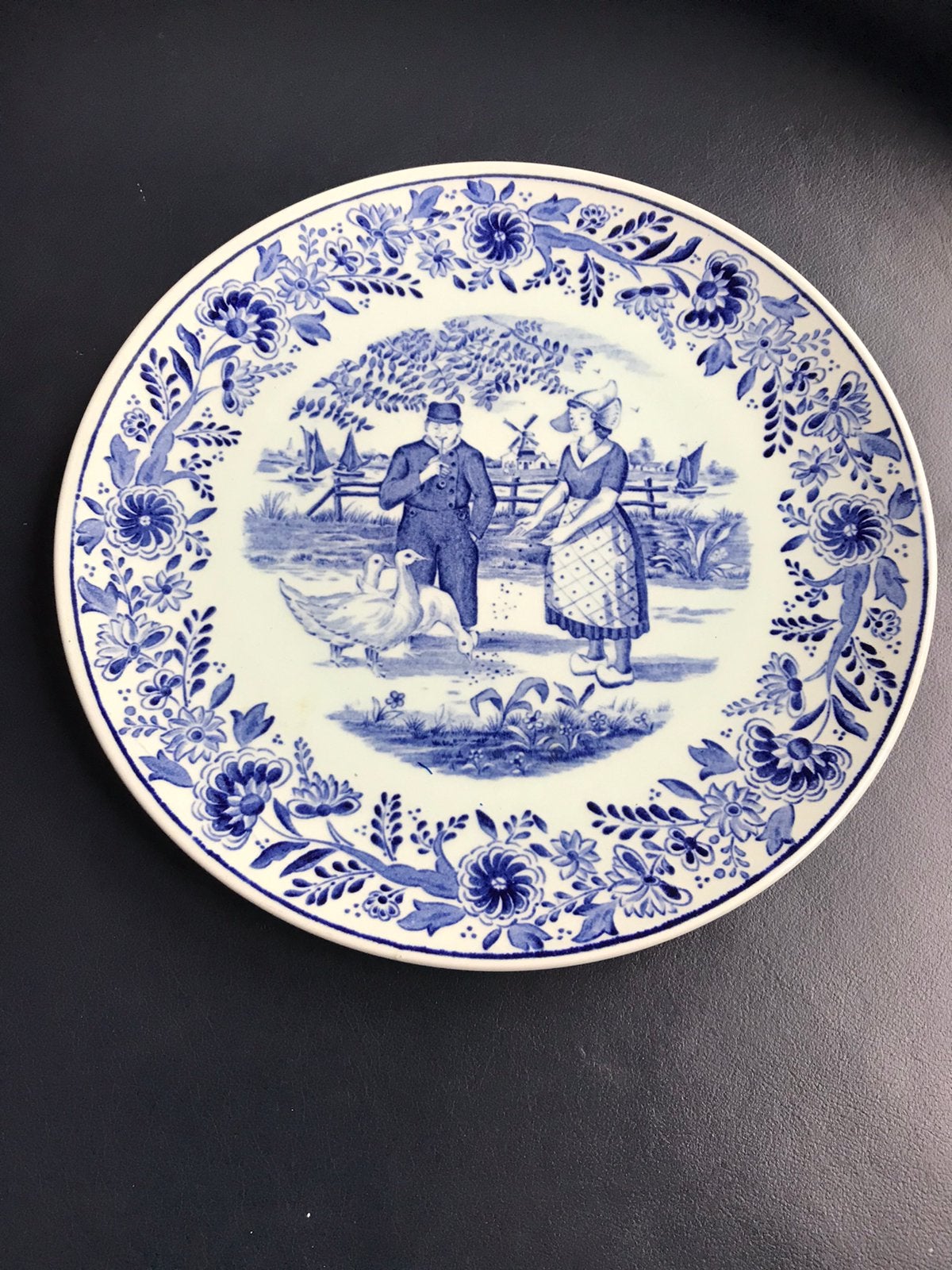 Prachtig wandbord boch belgium Delfts blauw, Ophalen of Verzenden