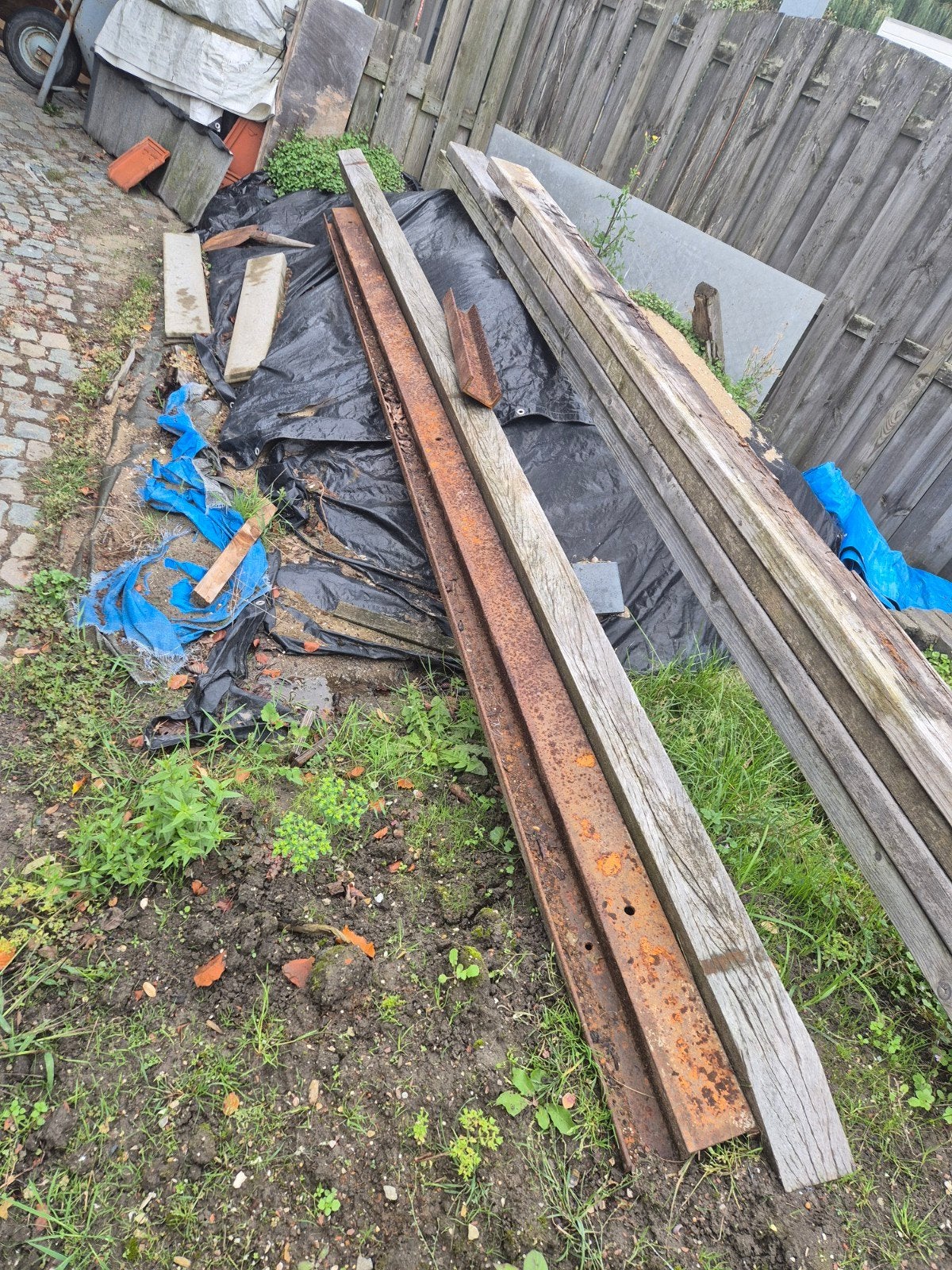 Stalen balken, gebruikt., Gebruikt, Grenen, Ophalen of Verzenden, Balk