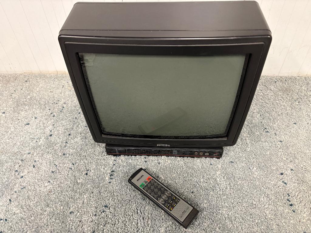 Philips 15 inch CRT tv + remote jaren 80-90, Ophalen of Verzenden, Gebruikt, Minder dan 40 cm, Philips