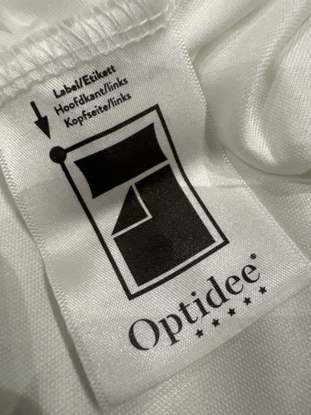Optidee Hoeslaken Jersey Wit (180x220), Lits-jumeaux, Ophalen of Verzenden, Zo goed als nieuw, Overige merken