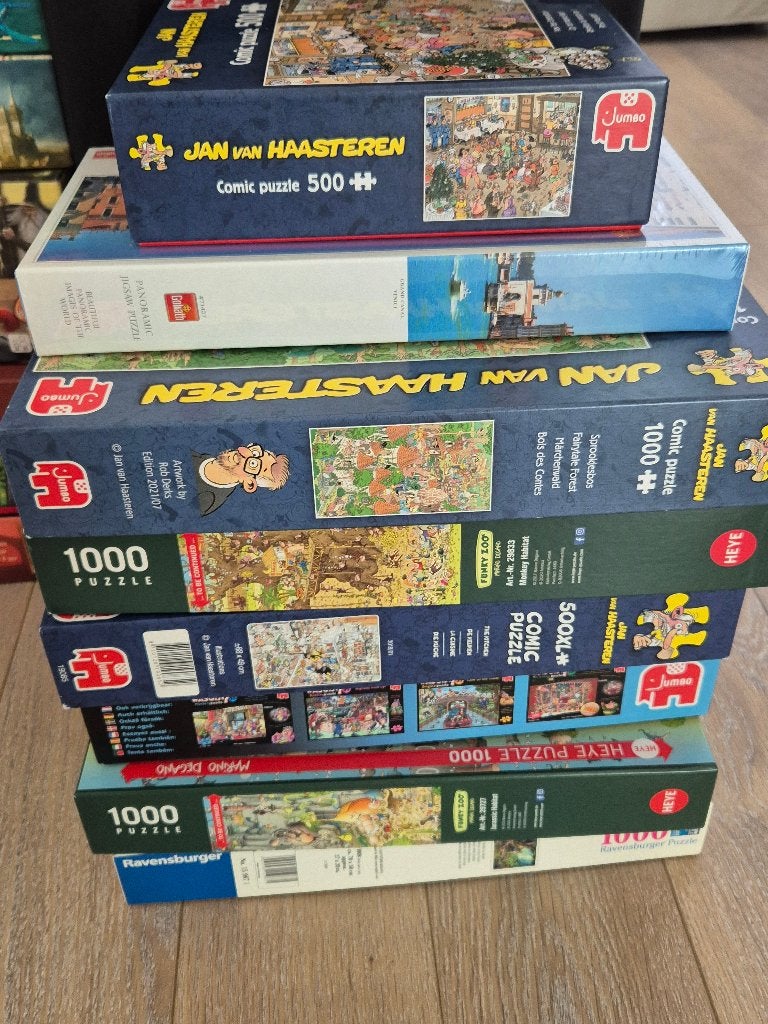 Een mix van puzzels, Ophalen of Verzenden, 500 t/m 1500 stukjes, Zo goed als nieuw, Legpuzzel