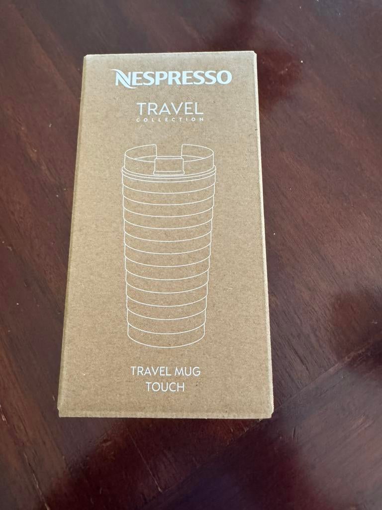 Nespresso reisbeker zilver, Ophalen of Verzenden, Zo goed als nieuw, Koffiemachine