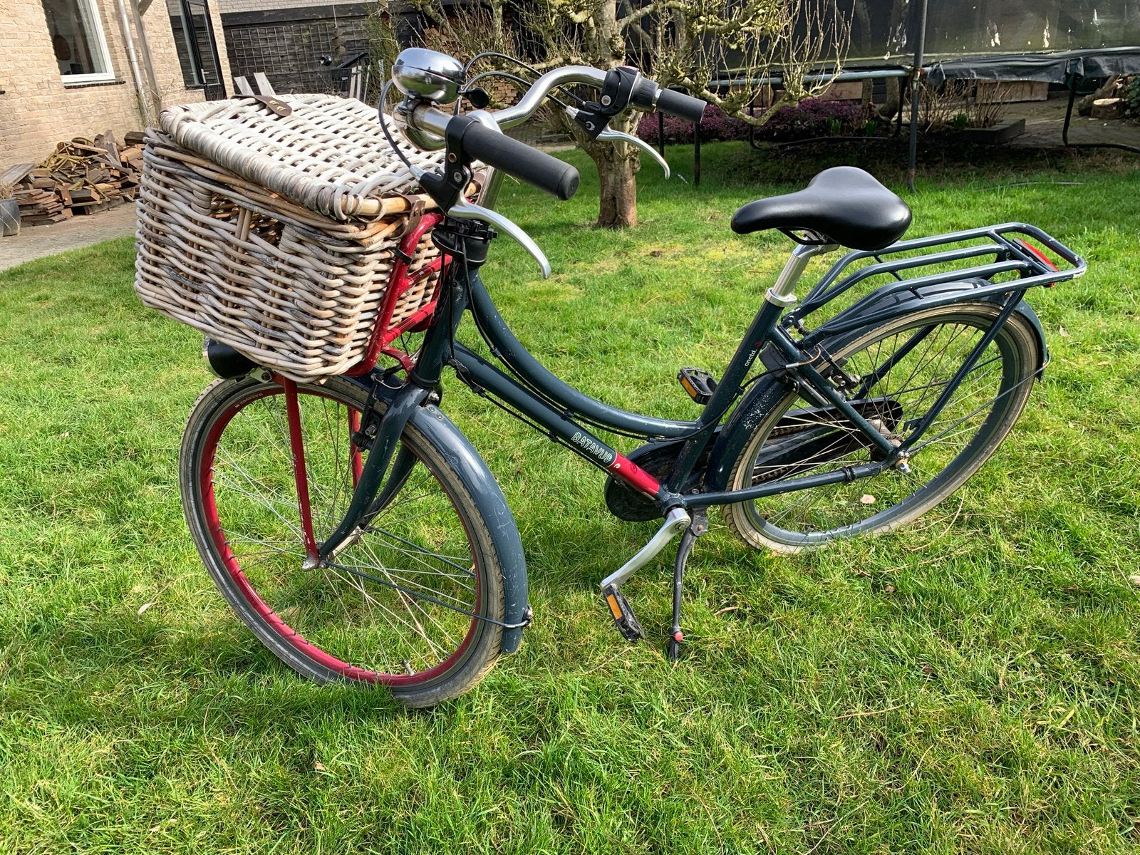 Batavus meisjesfiets met mand frame 43cm wielmaat 26, Ophalen, Velgrem, Batavus, Minder dan 47 cm