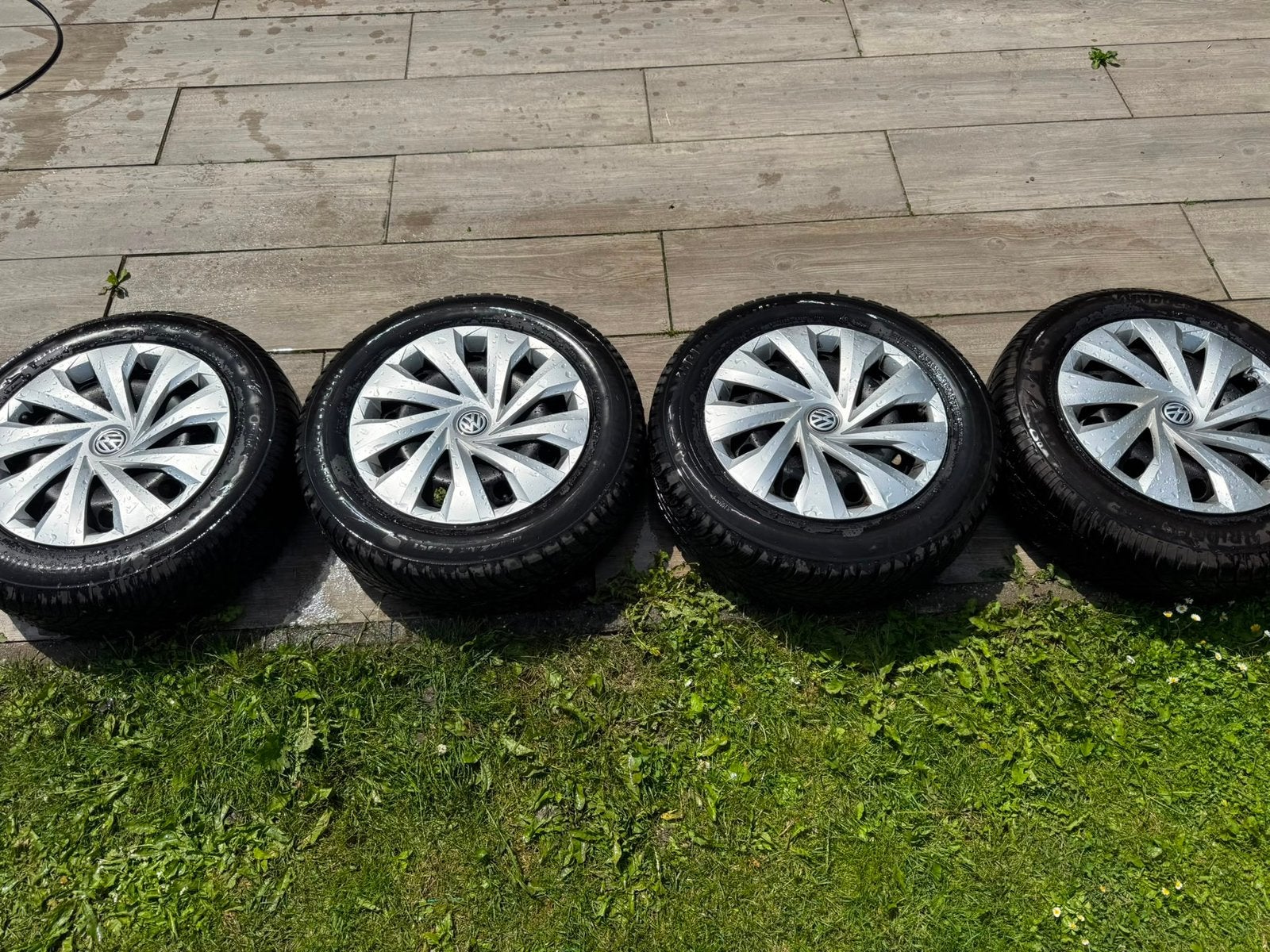Bridgestone banden met velgen 185/65R15, Ophalen, Gebruikt, 15 inch, Banden en Velgen