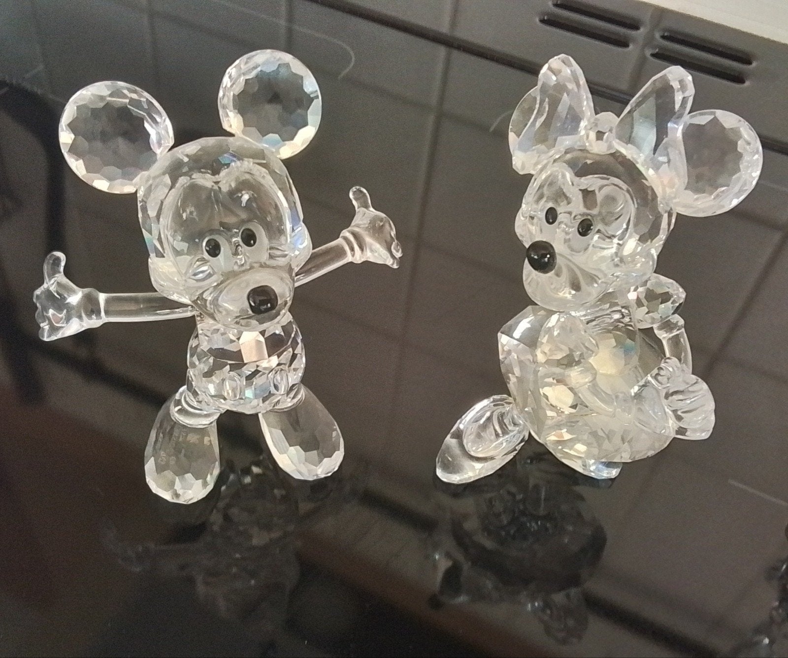 Mickey  , Minnie ,  Goofy  , Swarovski  kristal  , Disney, Ophalen of Verzenden, Zo goed als nieuw, Figuurtje